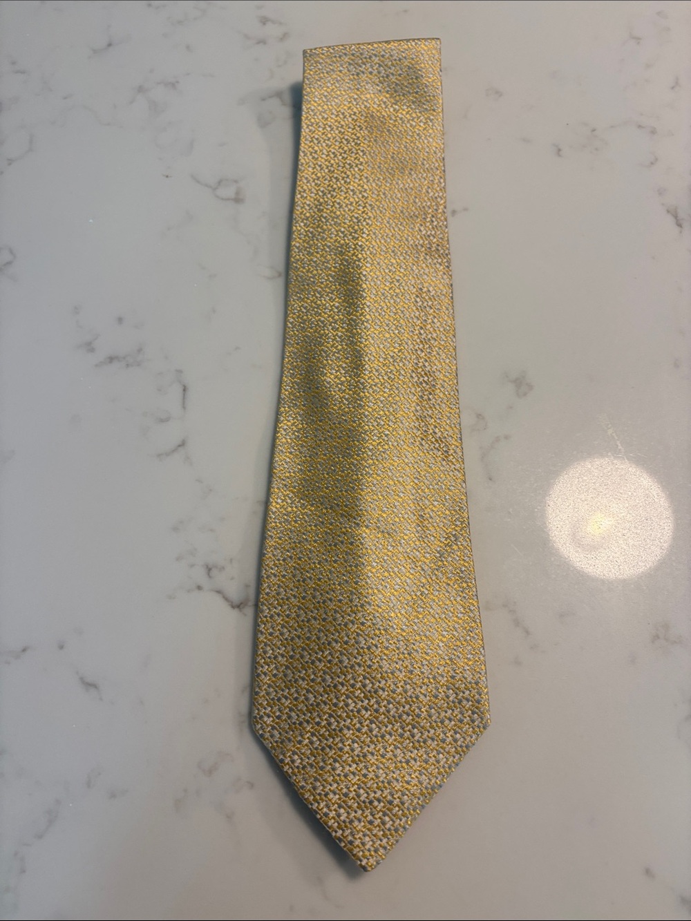 Men's Charvet Textured Yellow Tie